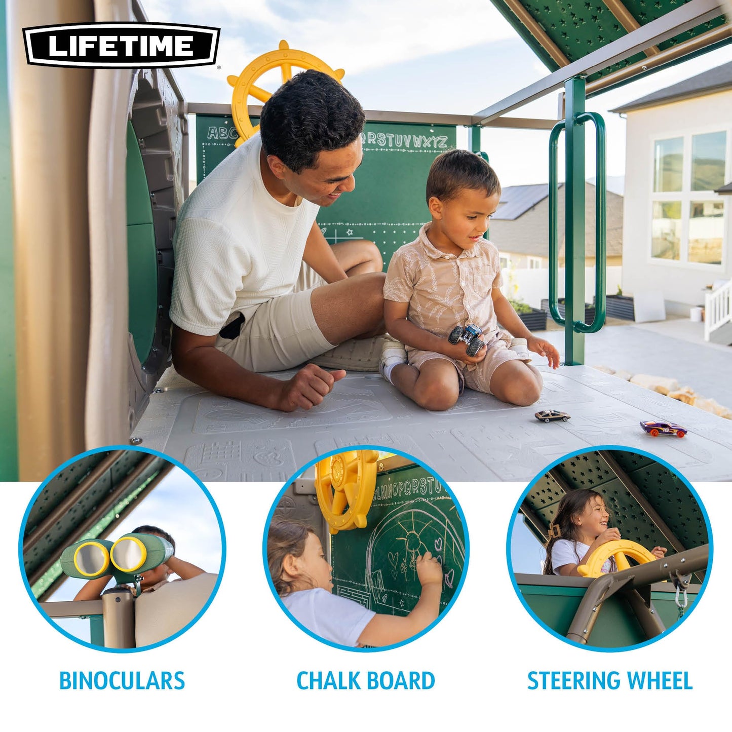 Lifetime Big Stuff Tube Slide Swing Set Playset