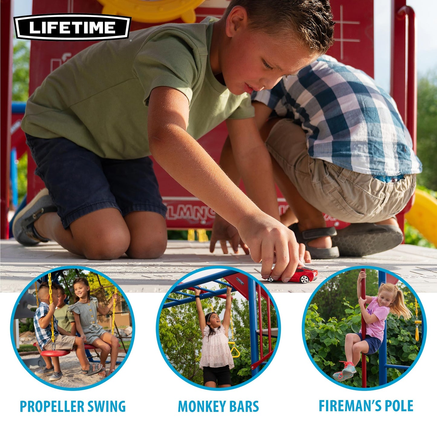 Lifetime Big Stuff Deluxe Swing Set Playset, Primary