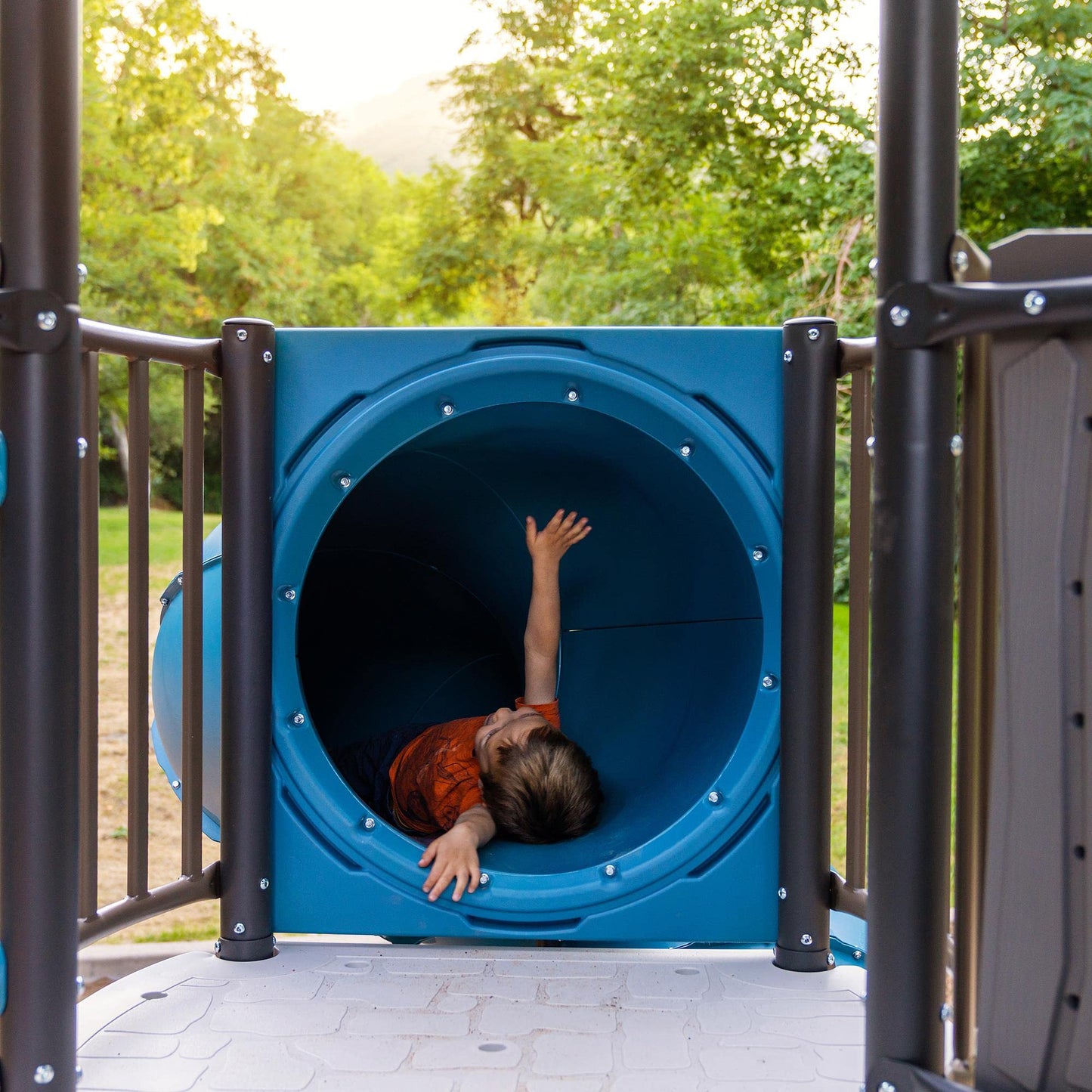 Lifetime Adventure Castle Swing Set Playset with Tube Slide
