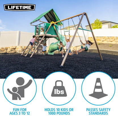 Lifetime Big Stuff Tube Slide Swing Set Playset