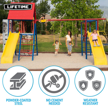 Lifetime Big Stuff Deluxe Swing Set Playset, Primary